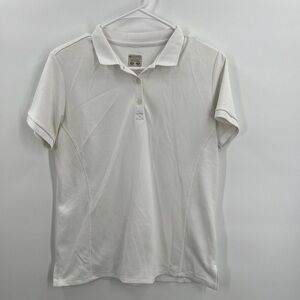 Columbia Sportswear White Polo 1/4 button Ladies Medium